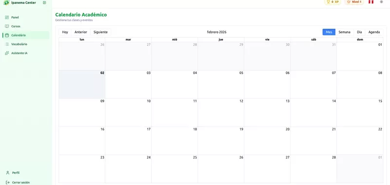 Calendario de Clases